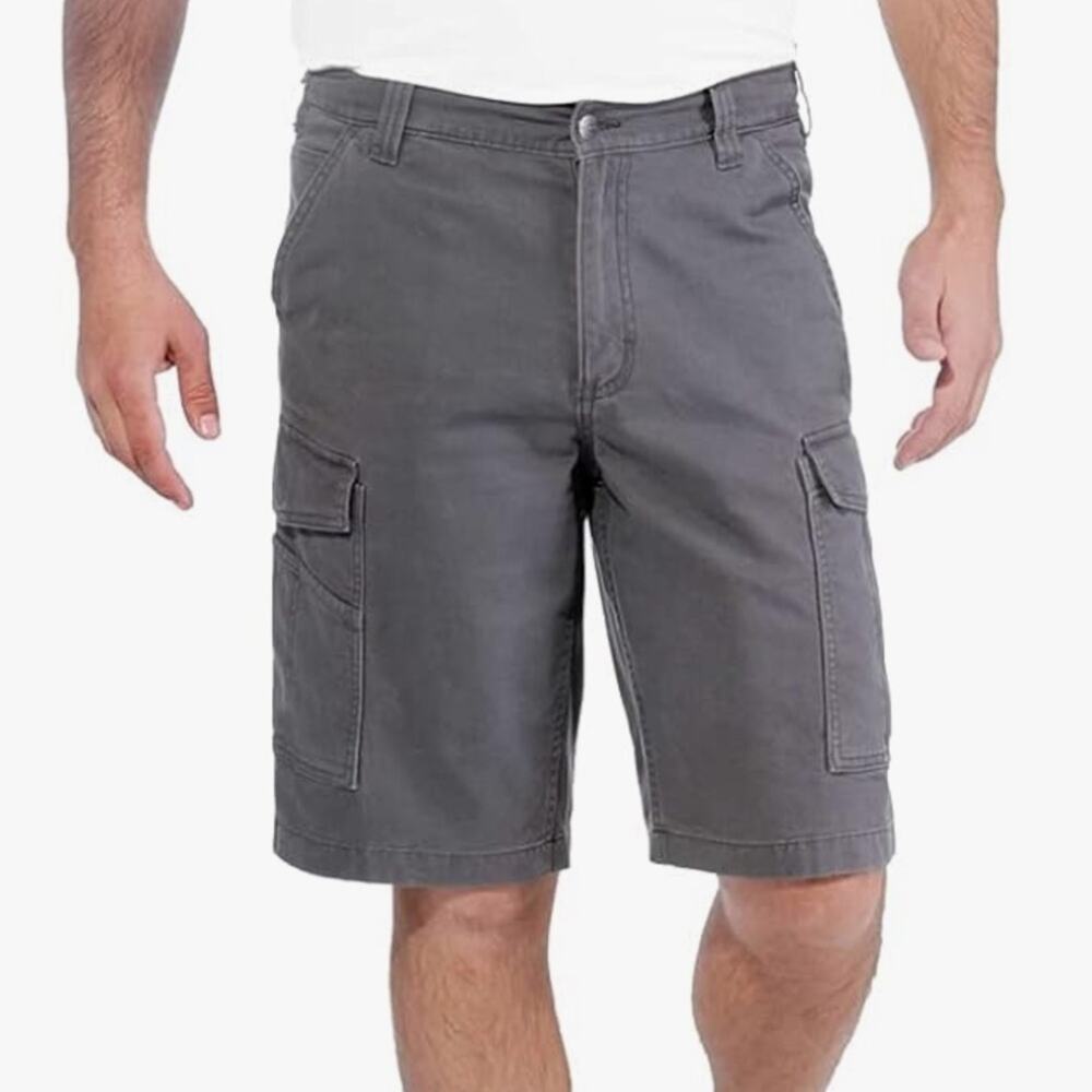 Carhartt Men's‎ Rugged Flex Relaxed Fit Canvas Cargo Work Short Grey Size 42